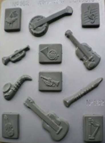 Musical Instruments Chocolate Mould - Click Image to Close